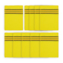 샤바스 고급 때밀이 타월, 노랑, 10개, 1개입