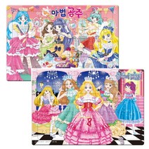 마법공주 퍼즐 64피스 + 공주의 파티 퍼즐 64피스 세트, 1세트