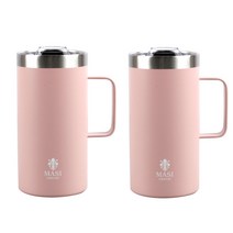 마시피렌치 파스텔 텀블러 2p, 핑크, 600ml