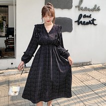 패션풀 여성용 아리엘 도트 롱 원피스 25678