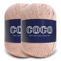 니뜨 코코 뜨개실 60g x 2p + 무료도안 세트, 106 인디살몬