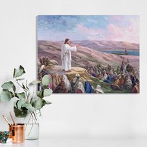 이요한 화백 성화 노프레임 캔버스화 15 예수님의 산상수훈