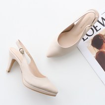 멜팅나인 뒤오픈 가보시 플랫폼 스틸레토 슬링백 8cm CL80