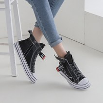 코나블루 여성용 천연 소가죽 캐주얼 키높이 스니커즈 3cm DT3206