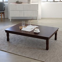포메리트 무늬목 엔틱 직 교자상 1200 x 800 x 320 mm, 다크엔틱