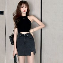 포플러앤씨 티볼트 데님 스커트