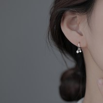 피어니스트 여성용 다이아몬드 팬던트 원터치 귀걸이