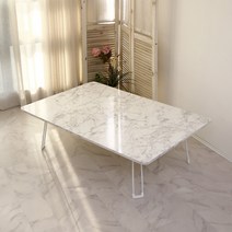 트리팜 LPM 오브제 심플 하이엔드 접이식테이블 1200 x 800 mm, 비앙코까라라