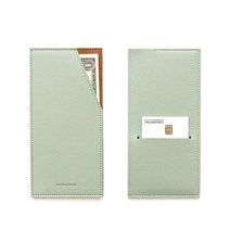퍼니메이드 카드 캐쉬 포켓 앤 가죽 용돈봉투, 민트그레이, 2개