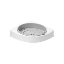 에버하우스 회전식 코너형 선반 27.8 x 27.8 x 7.5mm, 화이트, 1개