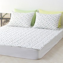 아망떼 시트론 시어서커 리플 침대패드, 화이트