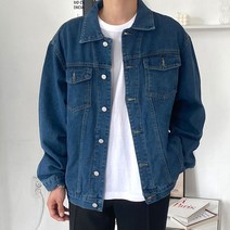 맨타임 남성용 OFP 오버핏 포켓 데님 자켓