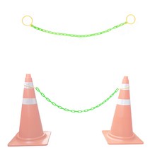 동광세이프티 8mm 형광색 칼라콘 체인 걸이대 2p + 고리 2p, 1세트