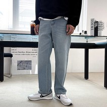 머시따 남성용 스판워싱 세미와이드 청바지