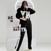 민트위니 여성용 NY기모 후드 상하의 세트