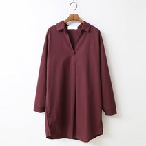보리맘 심플 루즈핏 임산부 셔츠 원피스 C571