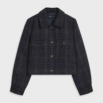 미쏘 여성용 스탠카라 아웃포켓 트위드 자켓