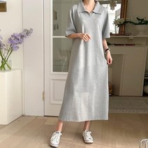보리맘 피케이 반팔 빅사이즈 롱 임부복 원피스 R773