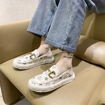 슈즈앤피플 여성용 퍼트리밍 홀스빗 로퍼 SPOA96