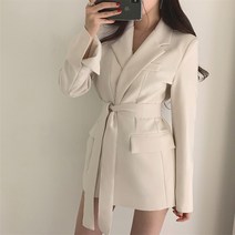 여성용 MA 슬림 벨트 아우터