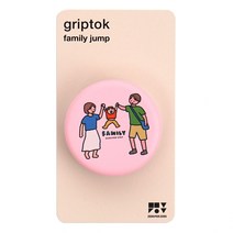 제로퍼제로 그립톡, 패밀리점프 핑크, 1개