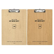 핑크풋 4500 뉴데이 우드 클립보드 A4 2종 세트, LIGHT, DARK, 1세트