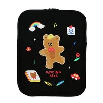 핑크풋 29000 댄싱베어 노트북 파우치 솔로, 블랙