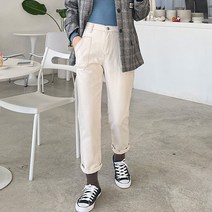 제이스타일 여성용 빅사이즈 Vol 123 라엘픈 기모 스티치 일자팬츠