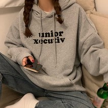 캐주얼 모던 레터링 임산부 루즈핏 간절기 후드티