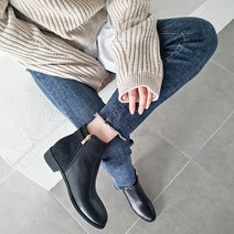 가이아슈 여성용 벨리안 스판 첼시 앵클부츠 3cm