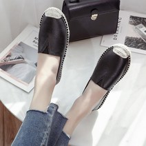 여성용 심플 에스파듀 단화 GH10_RD_654