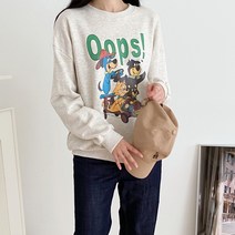 럽스 소소 일러스트 캐쥬얼 맨투맨