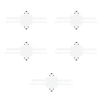 구디푸디 방문 도어락 실리콘 커버 화이트, 5개