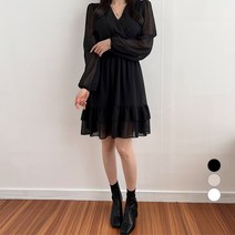 밀키버터 여성용 허리밴딩 캉캉 미니 랩 원피스