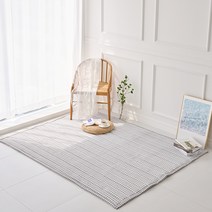 이니띠움 썸머 체크 시어서커 패드 겸 러그