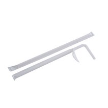 PLA 주름 빨대 종이포장 화이트 6mm x 21cm, 1개입, 200개
