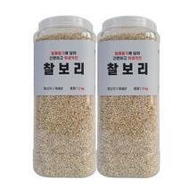 [예천옹골진찰보리쌀] 대한농산 통에담은 찰보리, 2개, 2kg
