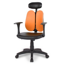 엔젤B 헤더형 책상의자 인조가죽, 오렌지