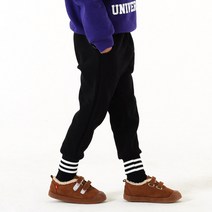 아동용 세줄 시보리 기모 배기 팬츠