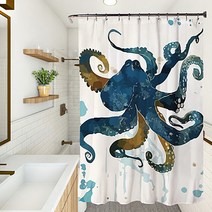 마켓에이 유니크 에니멀픽쳐 샤워커튼 YL018 120 x 180 cm, 1개, 멀티(혼합)컬러