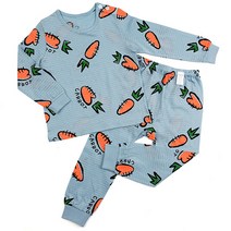 메이키즈 아동용 블루캐럿 오가닉 9부 쟈가드 상하 세트