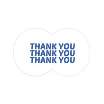 도나앤데코 볼록볼록 땡큐 포장 스티커, 화이트, 120개