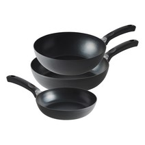 락앤락 하드앤라이트IH 프라이팬 앤 웍 3종세트 2호 HPI8223IHS3C, 프라이팬 22cm + 28cm + 웍 28cm