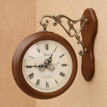 로망스 양면 벽시계, 월넛