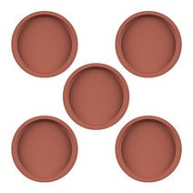 플라이토 실리콘 크라운 컵받침 5p, 자몽오렌지