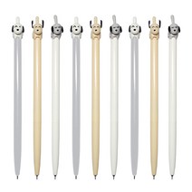 꼼꼬미 댕댕이 볼펜 0.7mm 3종 x 3p 세트, 화이트, 그레이, 베이지, 1세트