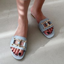 파이 여성용 금장 체인 슬리퍼 1.5cm P120