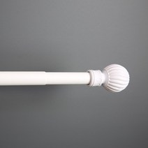 문앤유 회오리 원형 커튼봉 6자 8자 10자 12자 14자 16자 길이 블랙 화이트, 커튼봉 화이트 14자 (120~420cm)