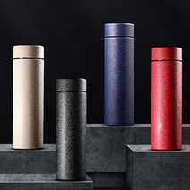 백패킹 신기한 물병 온도표시 및 유지 보온병 올스텐 초경량 냉보온병 400ml, 400ml 스마트 온도계 표시형 베이지 1개