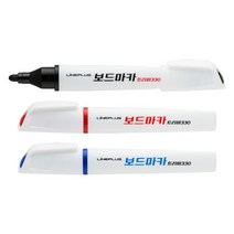 라인플러스 화이트 보드마카 트리마 330 둥근닙 블랙, 20개